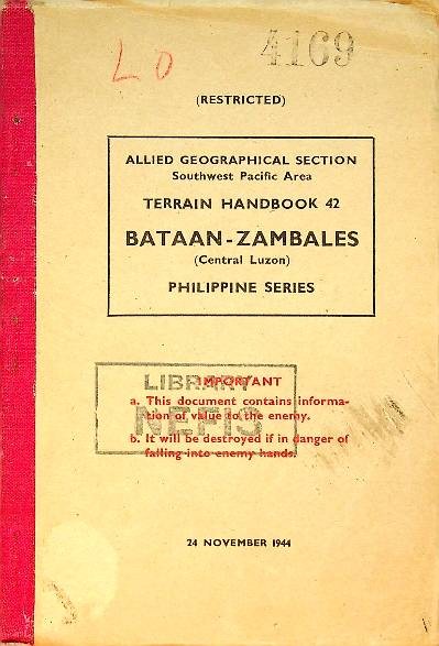 Terrain Handbook 42 Bataan-Zambales (Central Luzon) Phillipines