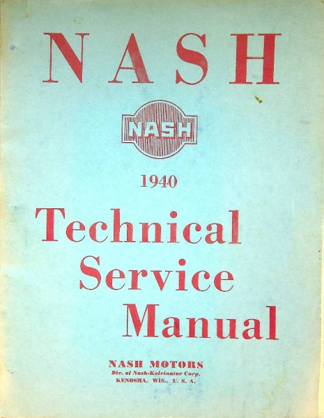 Nash Technical Service Manual 4000 series 1940