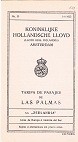 Brochure Koninklijke Hollandsche Lloyd tarifa de Pasajes de Las Palmas ss Zeelandia