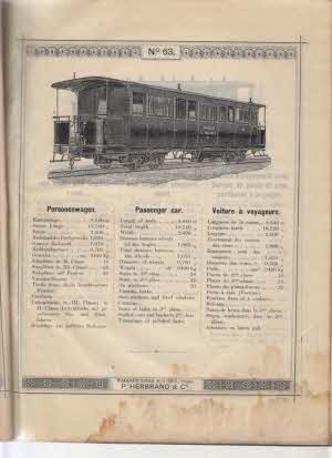 Selling Catalogue Waggonfabrik P. Herbrand & Comp Koln Ehrenfeldt ca. 1890