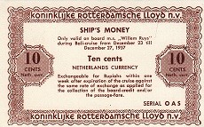 Ships Money Koninklijke Rotterdamsche Lloyd fl. 10 cents