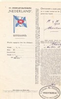 SMN - Ontvangstbewijs SMN 1937 voor vracht verscheping met de PC Hooft naar Indonesie
