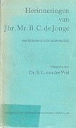 Herinneringen van Jhr.Mr. B.C. de Jonge