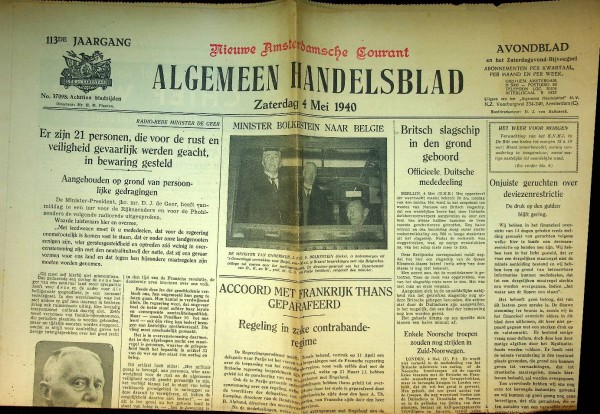 Algemeen handelsblad 4 Mei 1940