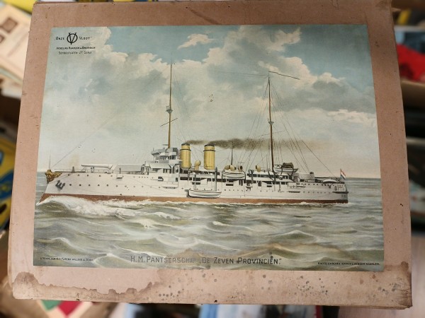 Onze Vloot. Schoolplaat, H.M. Pantserschip De Zeven Provinciën
