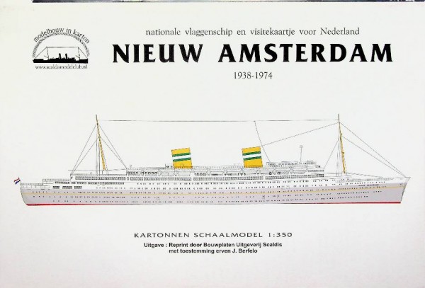 Bouwplaat s.s. Nieuw Amsterdam | Webshop nautiek.nl
